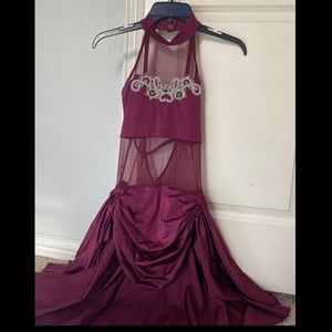 DANCE COSTUME- Maroon and stoned